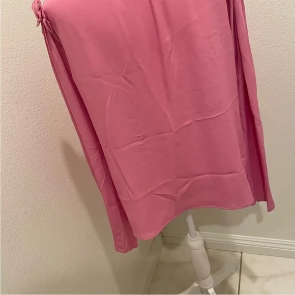 MSGM Milano Pink Ruffle Shoulder Silk Blend Blouse Size 40 (US 6) - Picture 5 of 9